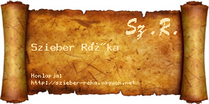 Szieber Réka névjegykártya